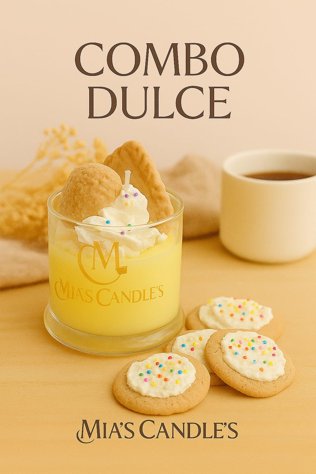 Combo Dulce Artesanal | Vela Postre | Wax Melts de Cera de Soya